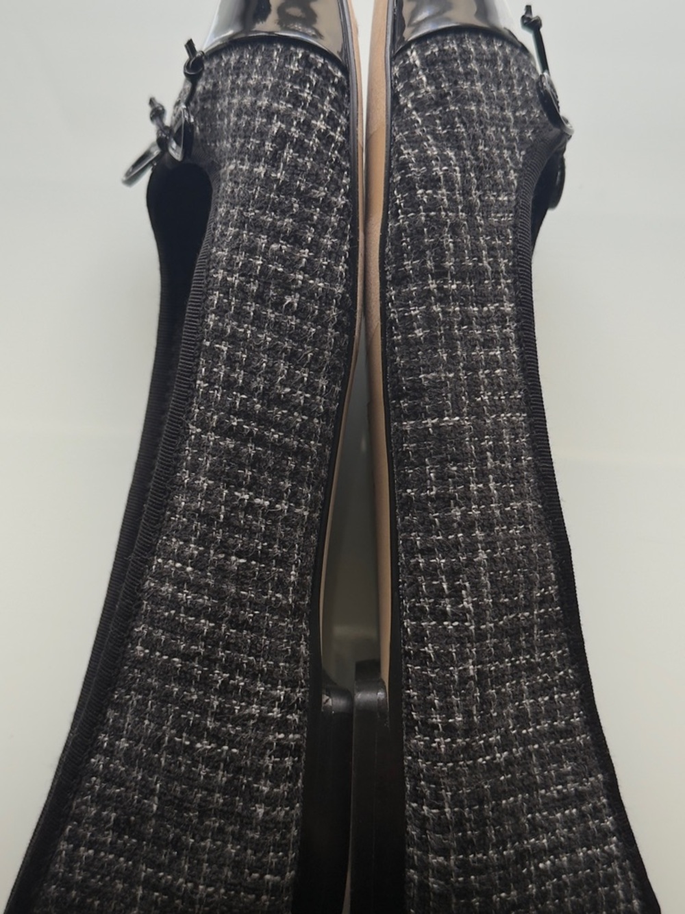 Sam Edelman Black Tweed Ballet Flat with Patent Toe size 9 - Picture 7 of 9